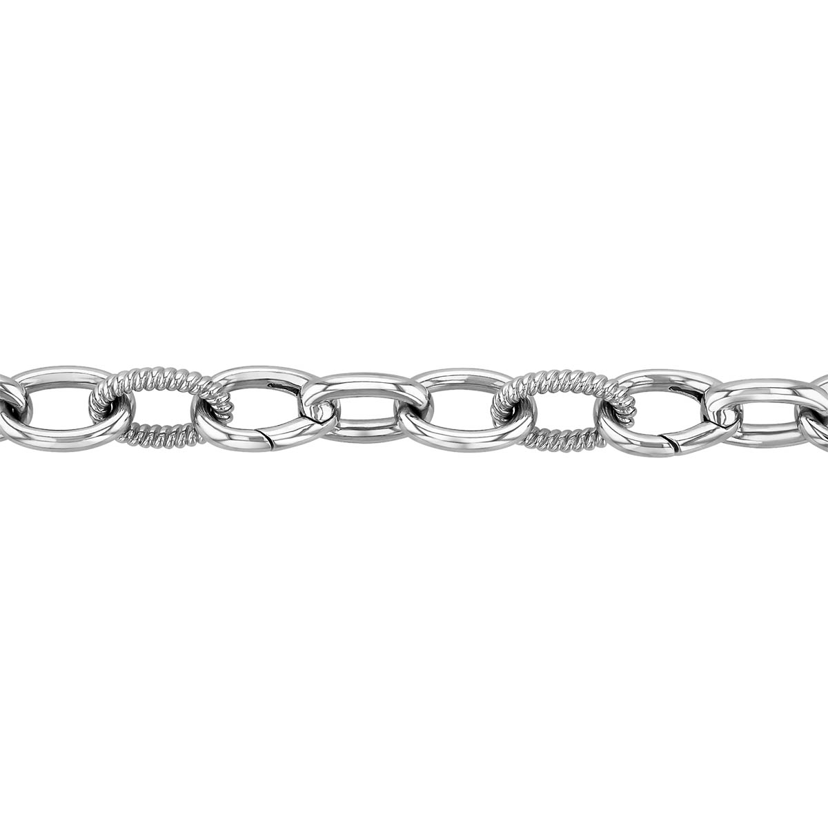 Monica Rich Kosann Sterling Silver Charm Bracelet, Braided Links, 7.5
